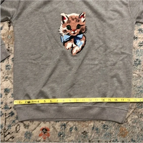 NWT Kitschy Kitty Embroidered Sweatshirt Size Small - Picture 9 of 15